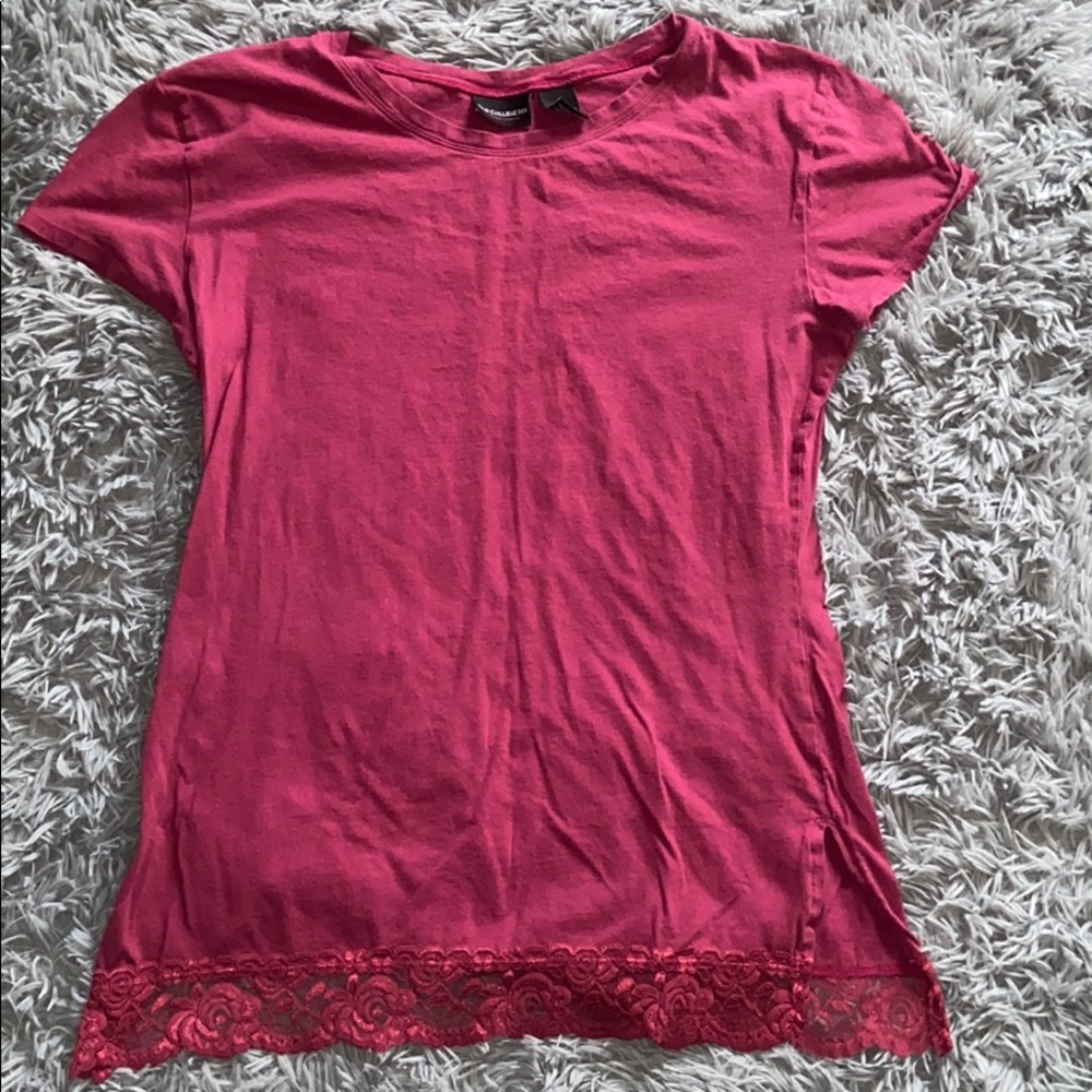 Pink/Red Short sleeve shirt
